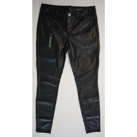 BLANKNYC Women's Sz 25 Black Faux Leather Mid-Rise Skinny Pants - Picture 1 of 6
